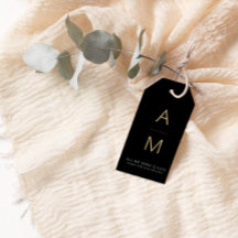 Modern Black + Gold Wedding Favor