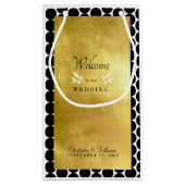 Modern Black & Gold Wedding Welkom Favor Klein Cadeauzakje (Achterkant)