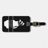 Modern Black Golf Sport Bagagelabel (Voorkant horizontaal)