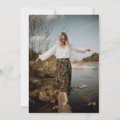 Modern Black Graduation Party Kaart (Achterkant)