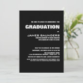 Modern Black Graduation Party Kaart (Staand voorkant)