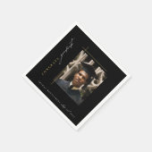 Modern Black Graduation Party Servet (Hoek)