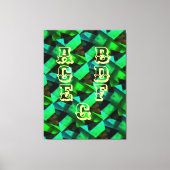 Modern-BLACK-GREEN-BLUE-YELLOW-Zeer mooi Canvas Afdruk (Voorkant)
