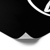 Modern Black, Green & White Facial Line Art Canvas Poster (Hoek)