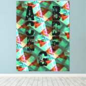 Modern - BLACK-GREEN-YELLOW-Zeer mooi Canvas afdru (Insitu (Houten vloer))