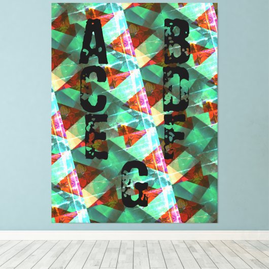 Modern - BLACK-GREEN-YELLOW-Zeer mooi Canvas afdru (Insitu (Houten vloer))