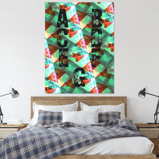 Modern - BLACK-GREEN-YELLOW-Zeer mooi Canvas afdru (Insitu (Slaapkamer))