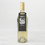 Modern Black Grey 50th Any Birthday Party Favors Flessenhanger<br><div class="desc">Modern Black Grey 50th Any Birthday Party Favors Bottle hanger label</div>