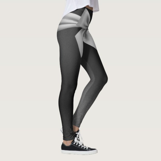 Modern Black Grey Bow Stijlvol Leggings (Rechts)