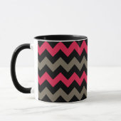 Modern Black Grey Chevron Pattern Mok (Links)