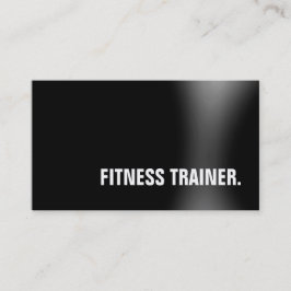Modern Black Grey Fitness Trainer Visitekaartje