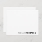 Modern Black Grey Modern Bold Font Typografie Naam Notitiekaartje (Voorkant / Achterkant)