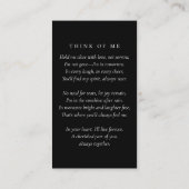 Modern Black Grey Photo Memorial Prayer Kaart Contactkaartje (Achterkant)