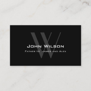 Modern Black Grey Phy Calling Card Contactkaartje
