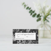 Modern Black Grey Silver Glitter Marble Afsprakenkaartje (Staand voorkant)