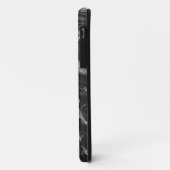 Modern Black Grey Silver Glitter Marble Case-Mate iPhone Case (Achterkant/links)