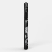 Modern Black Grey Silver Glitter Marble Case-Mate iPhone Case (Achterkant/rechts)