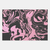 Modern Black Grey Silver Glitter Marble Inpakpapier Vel (Voorkant 3)