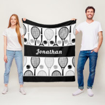 Modern Black & Grey Tennis Player Coach Name Sport