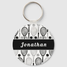 Modern Black & Grey Tennis Player Coach Name Sport