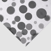 Modern Black Grey White Polka Dot Bubbles Party Tissuepapier (Detail)