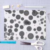 Modern Black Grey White Polka Dot Bubbles Party Tissuepapier (Craft)