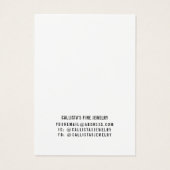 Modern Black Hair Lips Girl Earring Display Kaart (Achterkant)