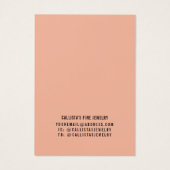 Modern Black Hair Lips Girl Earring Display Kaart (Achterkant)