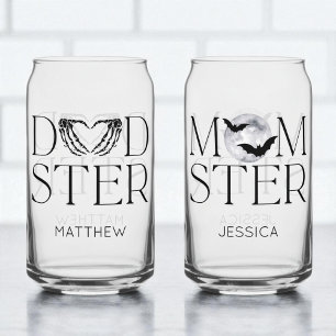 Modern Black Halloween Scary Horror Mama Naam van  Blikvorm Glas