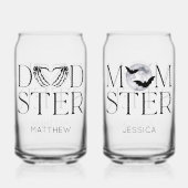 Modern Black Halloween Scary Horror Mama Naam van  Blikvorm Glas (Achterkant)