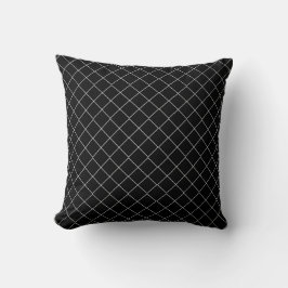 Modern Black Harlequin Pattern Pillow Kussen