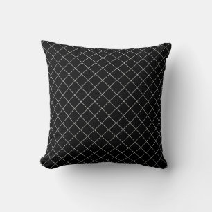 Modern Black Harlequin Pattern Pillow Kussen