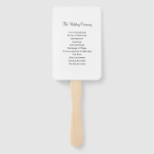 Modern Black Heart Script Weduwfotoceremonie Handwaaier (Achterkant)