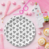 Modern Black Hearts Bord (Feest)