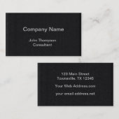 Modern Black Herringbone Visitekaartje (Voorkant / Achterkant)