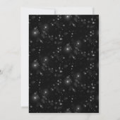 Modern Black Holly Berries Wreate Kerstparty Kaart (Achterkant)