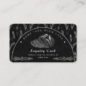 Modern Black Homemade Bakery Loyalty Card Visitekaartje (Voorkant)