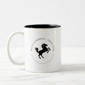 Modern Black Horse Coffee Mok (Links)