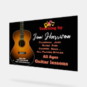 Modern Black Horz Gitaarschool Acryl Teken Acryl Bord (Hoek)