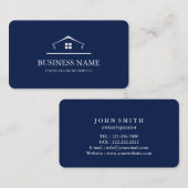 Modern Black House Cleaning Service House Logo Visitekaartje (Voorkant / Achterkant)