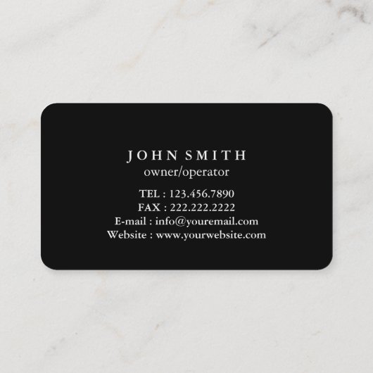 Modern Black House Cleaning Service House Logo Visitekaartje (Achterkant)