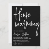 Modern Black Housewarming Invitation Kaart (Voorkant)