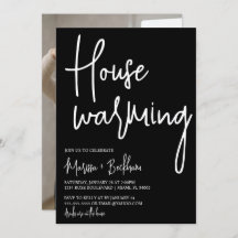 Modern Black Housewarming Invitation
