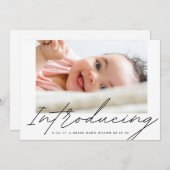 Modern Black Introductie handgeschreven foto-Baby (Voorkant / Achterkant)