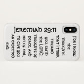Modern Black Jeremiah 29:11 Bijbelversie Case-Mate iPhone Case (Achterkant (horizontaal))