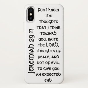Modern Black Jeremiah 29:11 Bijbelversie Case-Mate iPhone Case