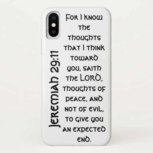 Modern Black Jeremiah 29:11 Bijbelversie Case-Mate iPhone Case (Achterkant)