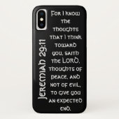 Modern Black Jeremiah 29:11 Bijbelversie Case-Mate iPhone Case (Achterkant)