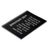 Modern Black Jeremiah 29:11 Bijbelversie Notitieboek (Linkerzijde)