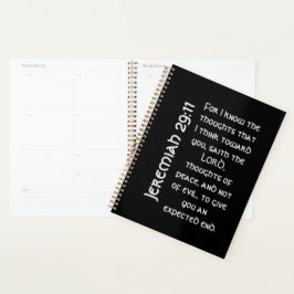 Modern Black Jeremiah 29:11 Scripture Verse Planner